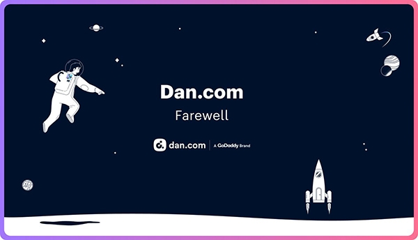 Dan.com 已被 GoDaddy 正式關閉