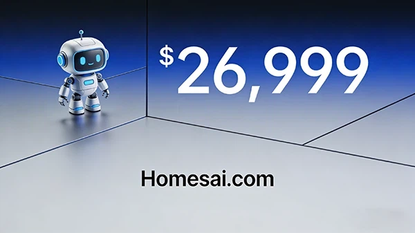 homesai.com26,999 萬美元成交，AI+房產域名崛起