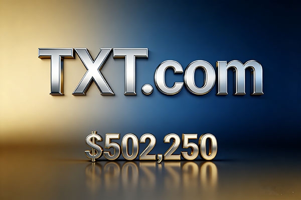 重磅！三字母精品域名TXT.com以502,250美元高價(jià)成交
