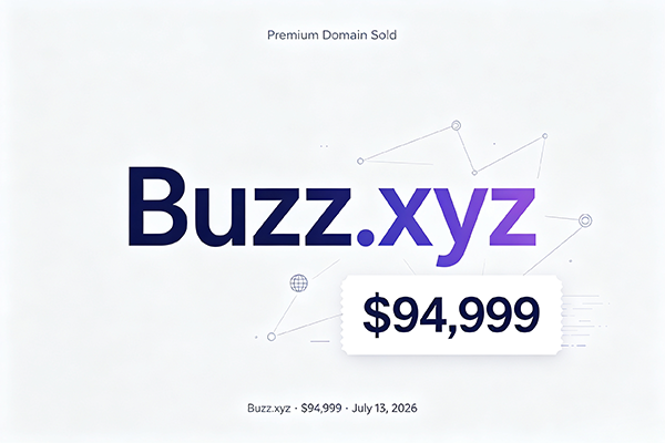 Buzz.xyz以94,999 美元成交!通用熱點詞匯 + 科技后綴組合再獲市場認可