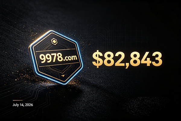 9978.com以 $82,843 完成交易!精品四數字.com 持續(xù)獲得市場認可