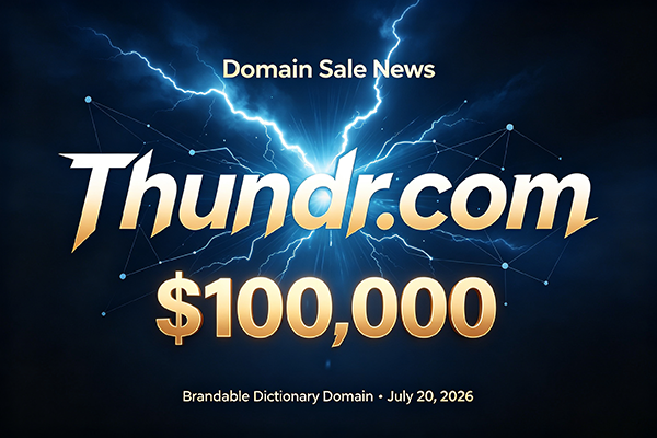Thundr.com 成交價(jià)10萬(wàn)美元