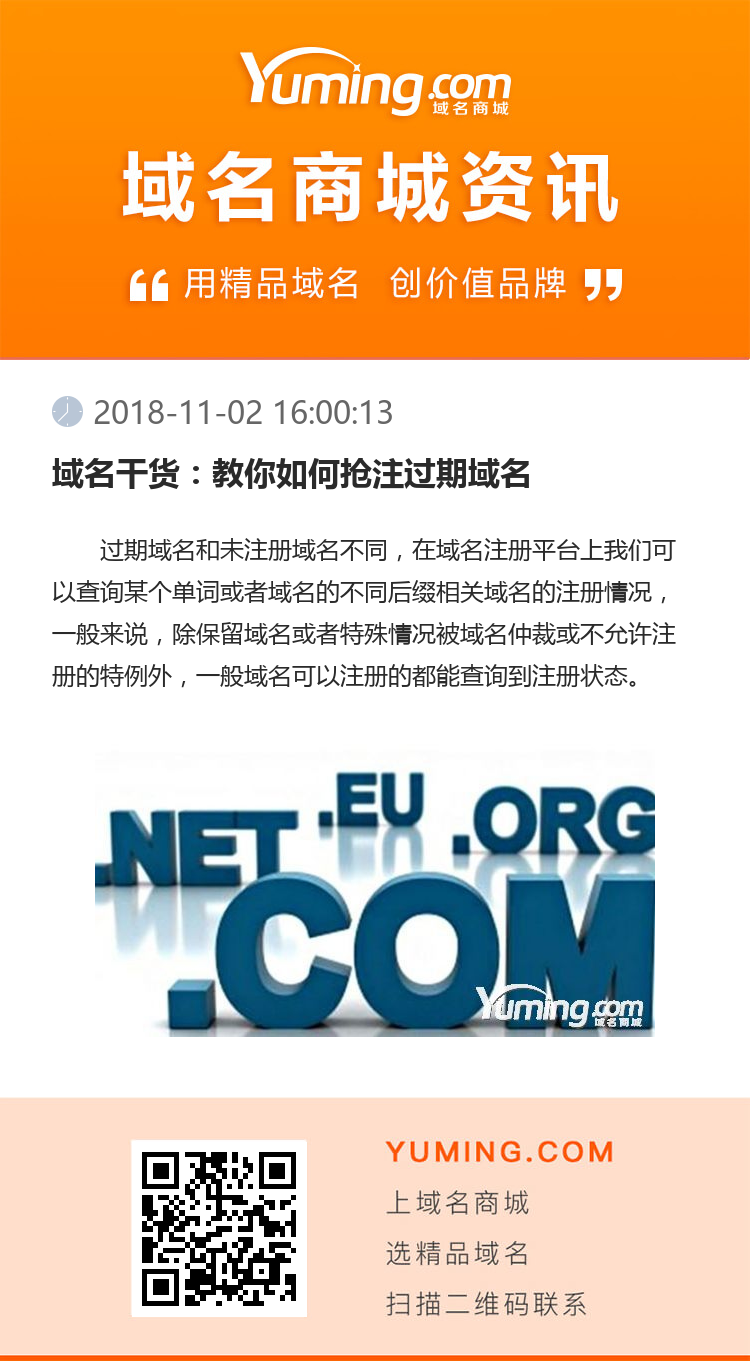 域名干貨：教你如何搶注過期域名