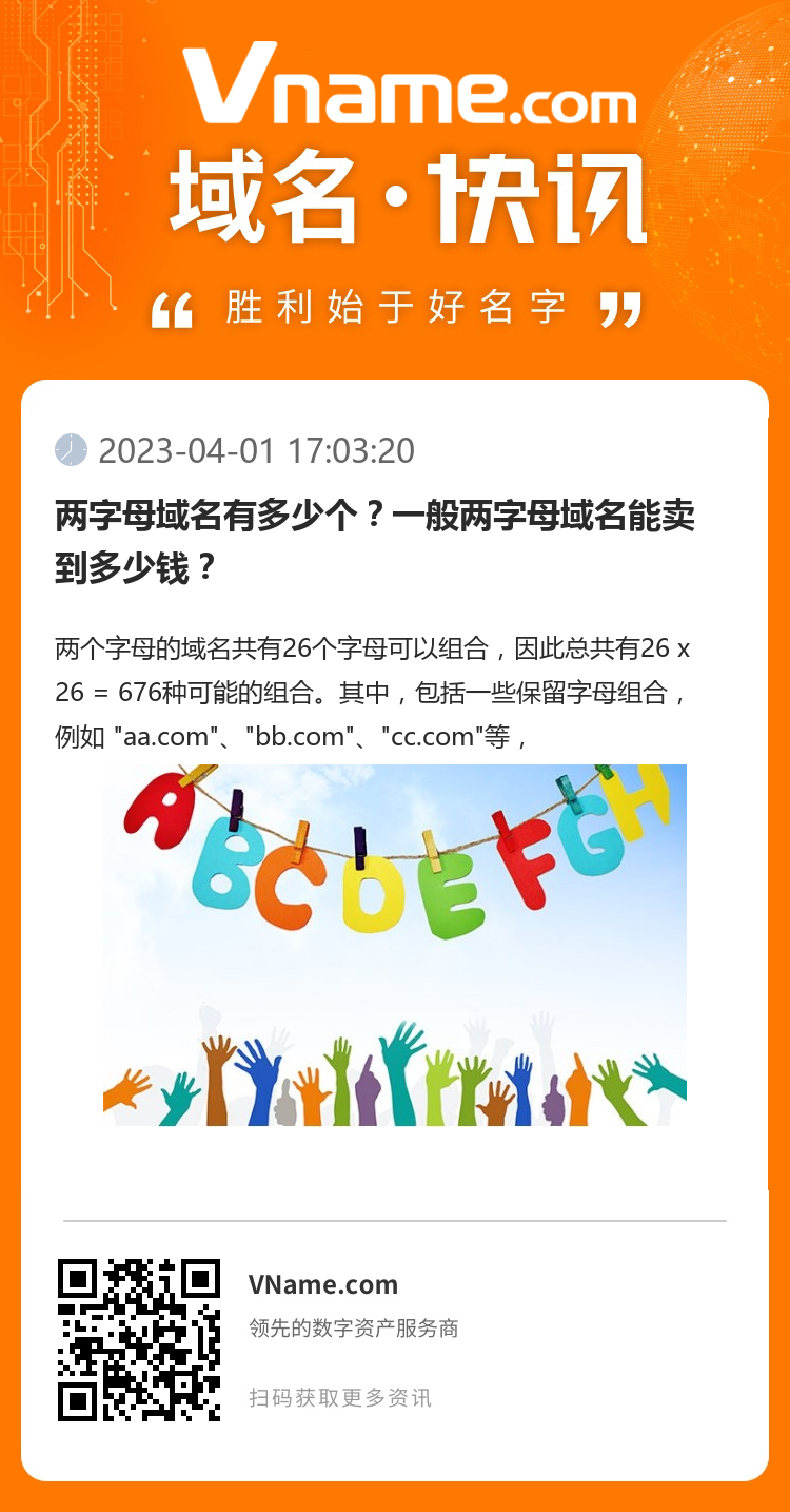 兩字母域名有多少個？一般兩字母域名能賣到多少錢？