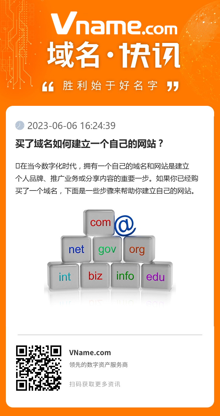 買了域名如何建立一個自己的網站？