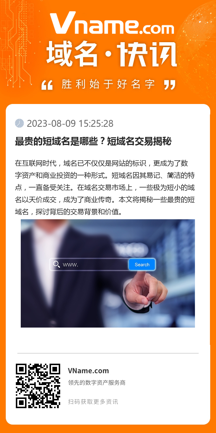 最貴的短域名是哪些？短域名交易揭秘