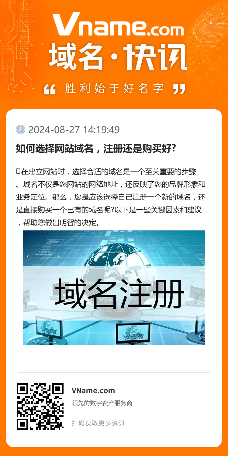如何選擇網站域名，注冊還是購買好?