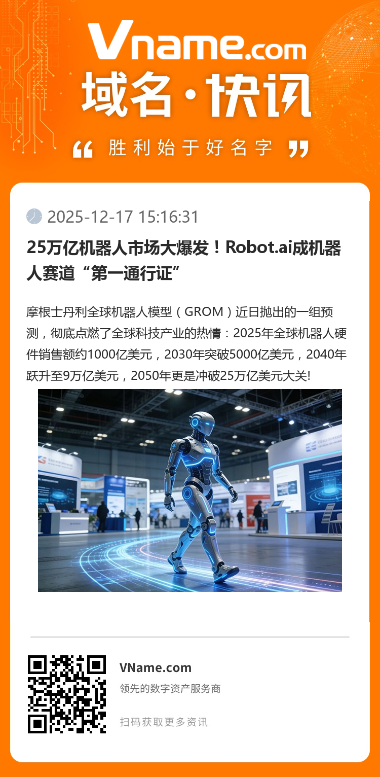 25萬億機器人市場大爆發！Robot.ai成機器人賽道“第一通行證”