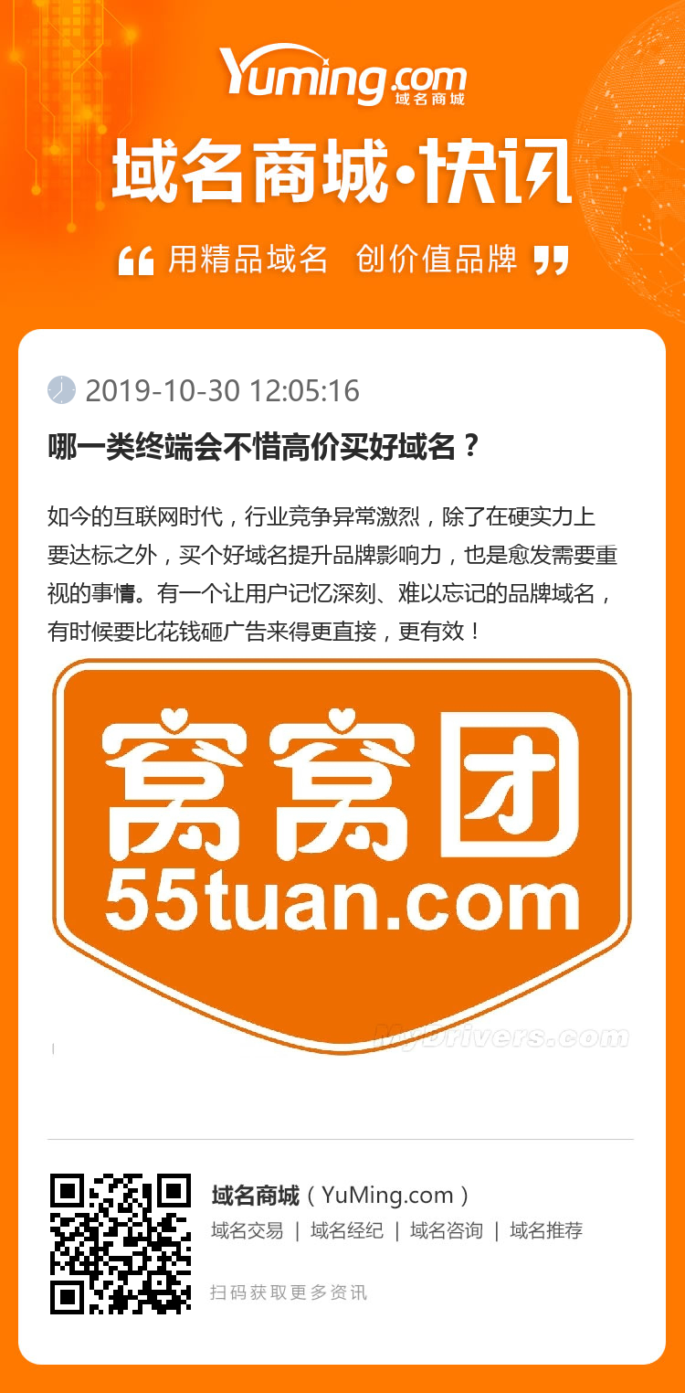 哪一類終端會不惜高價買好域名？